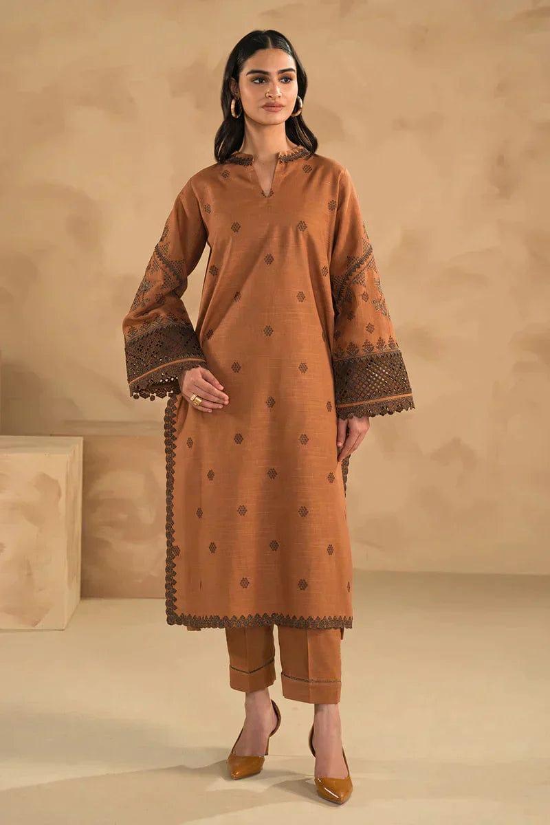 3 Pcs Women's Unstitched Embroidered Suit